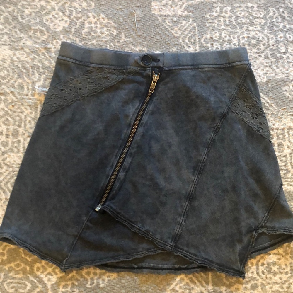 Free People asymmetrical soft cotton skirt